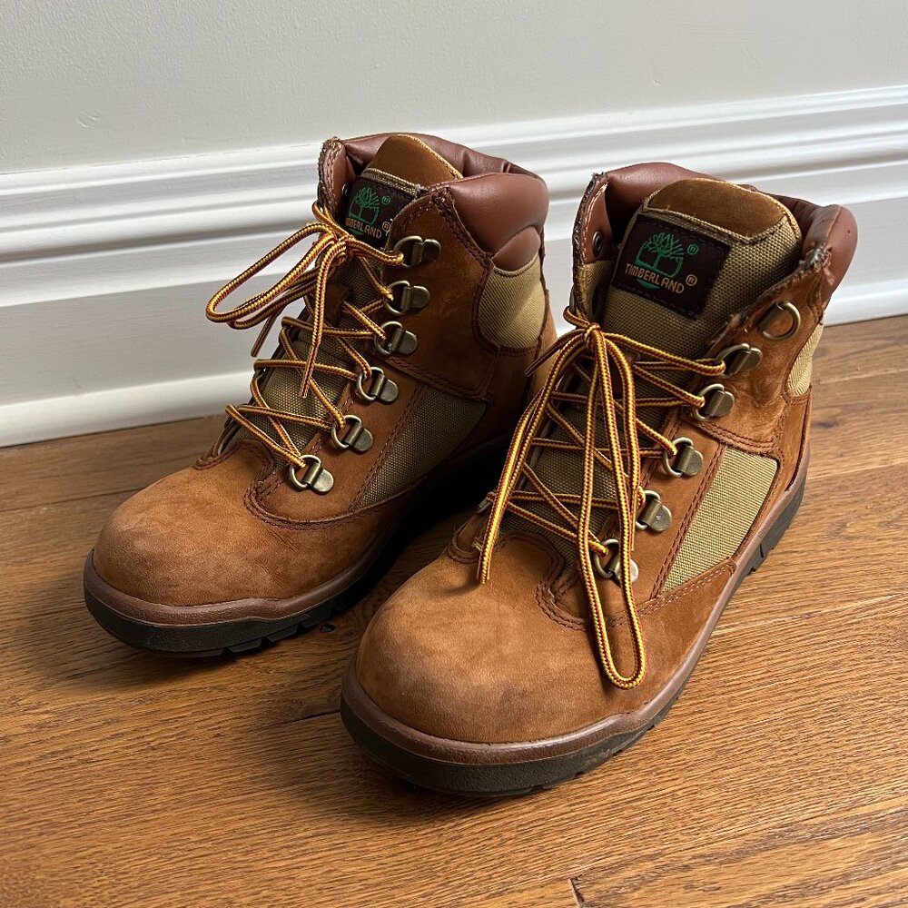 Timberland Hiking Boots Boys‎ Sz 5 Brown Leather Trail Outdoor Gorpcore